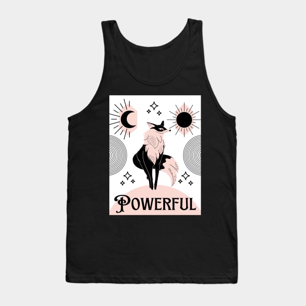 Powerful Fox Tank Top by Threadcraftian